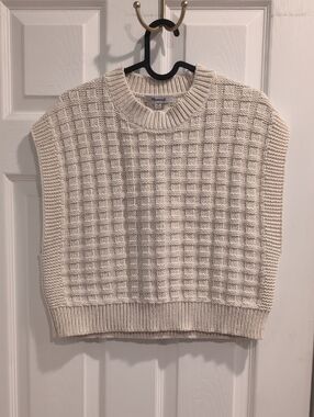 Madewell Cream Knit Sleeveless Sweater Vest